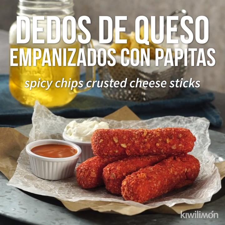 Spicy Chips Crusted Cheese Sticks<script async src=