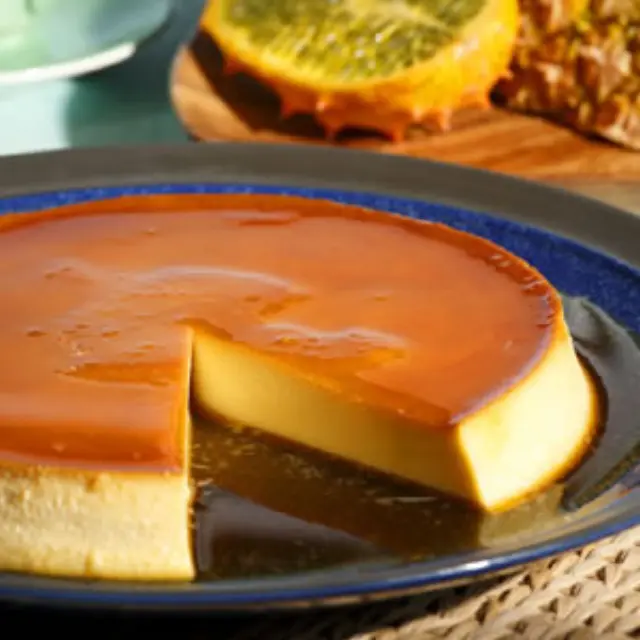 Flan Napolitano with Cream Cheese