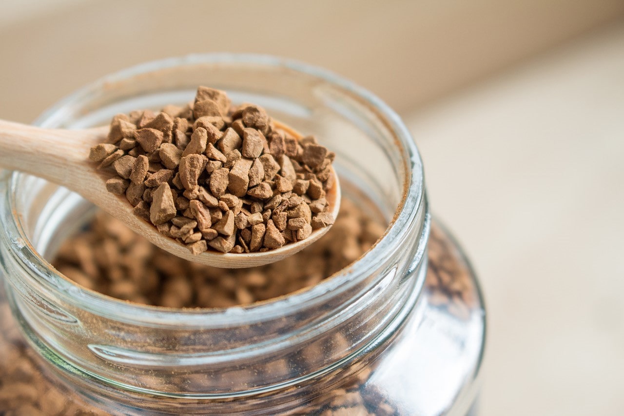 Spoonful of instant coffee 