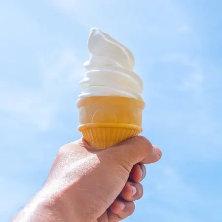 An ice cream elevated to the clouds