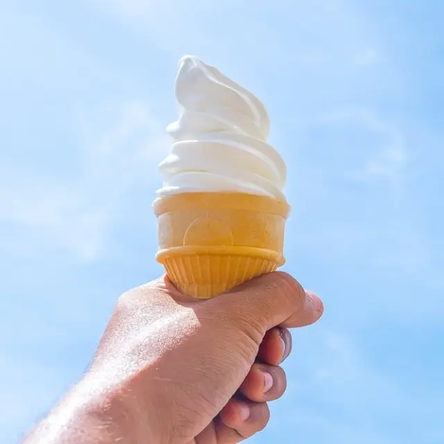 An ice cream elevated to the clouds