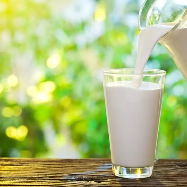 What does a glass of milk contain?