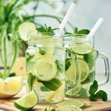 What is lemon water with peppermint good for?