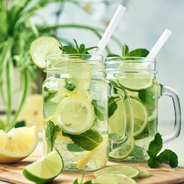 What is lemon water with peppermint good for?