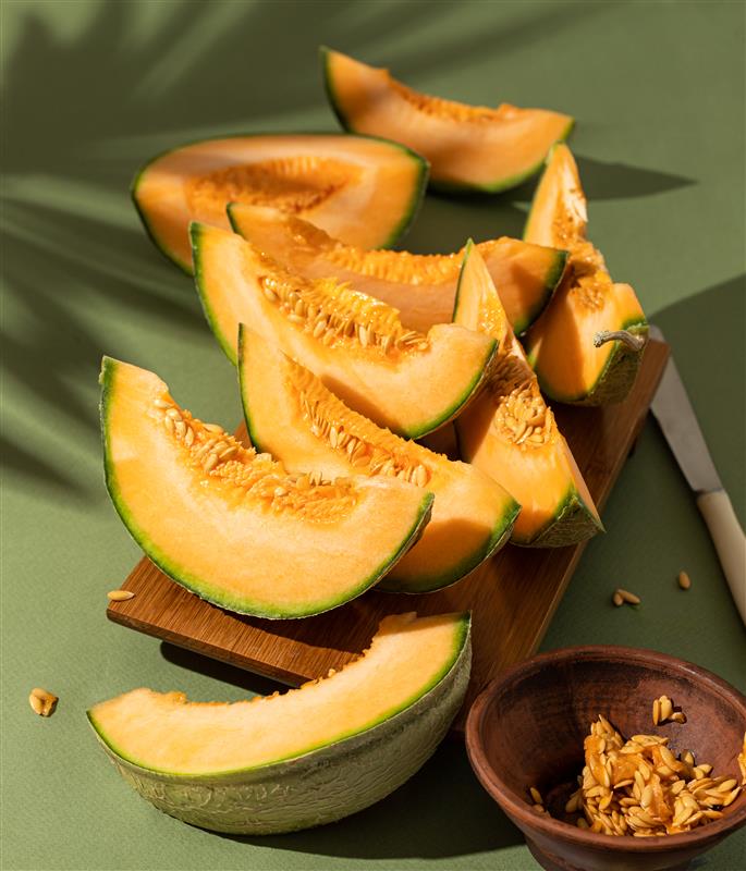 fresh sliced melon