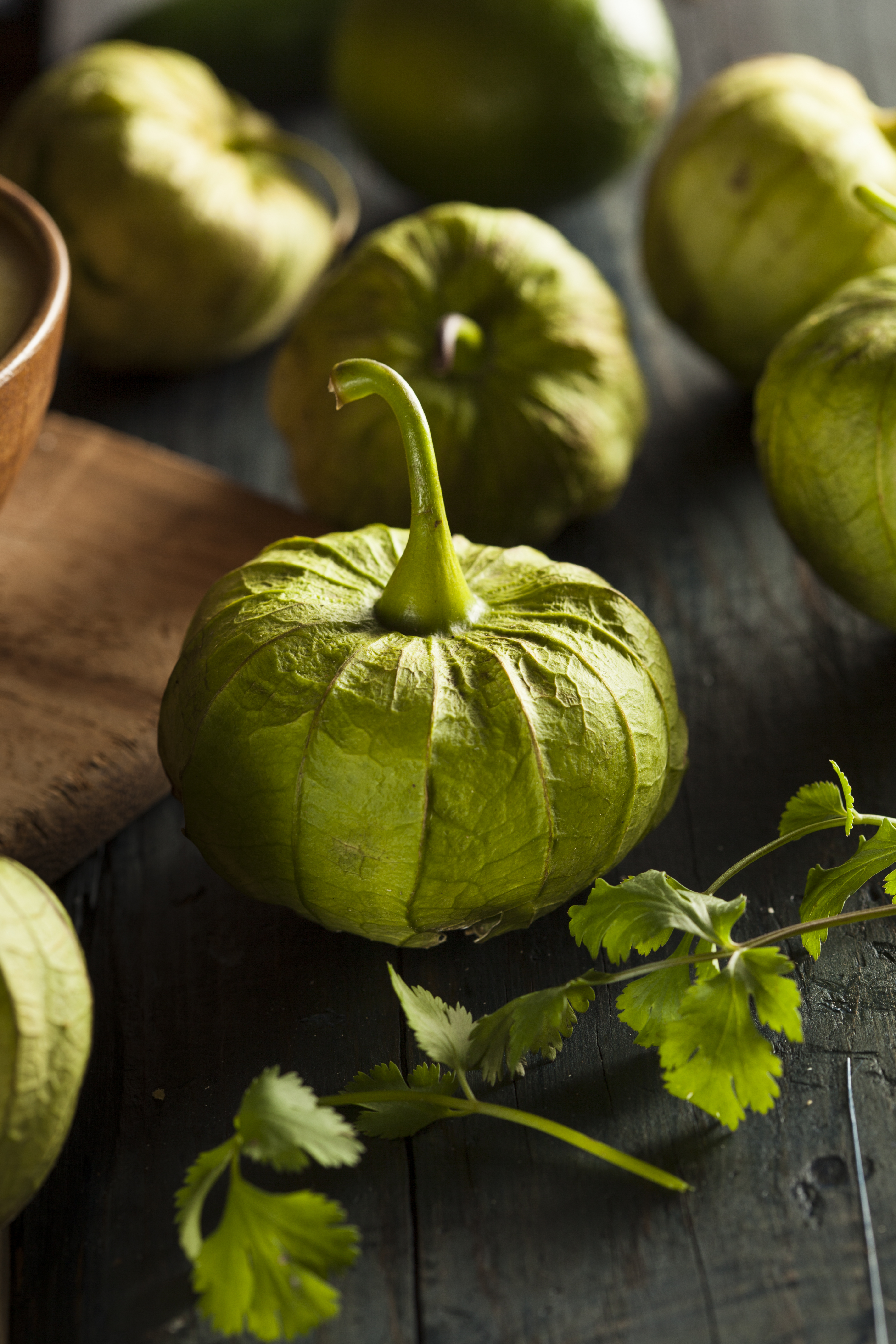 green tomato with husk