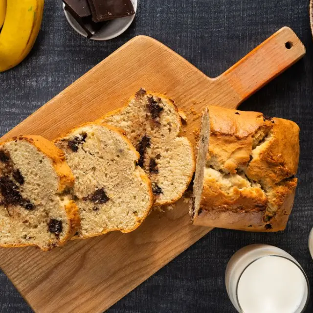 Bolo de banana com azeite de oliva