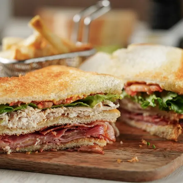 Turkey club sandwich