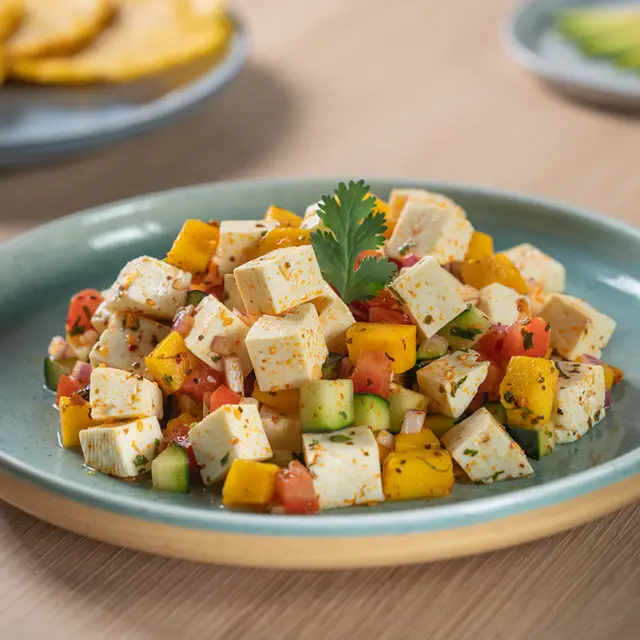 Panela Cheese Ceviche with Mango  