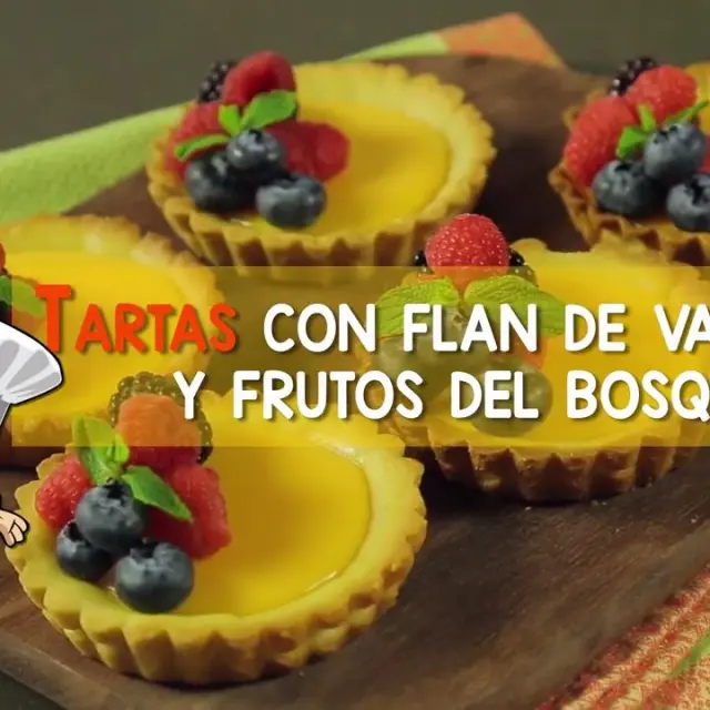 Vídeo de Tortas com Pudim de Baunilha e Frutos do Bosque
