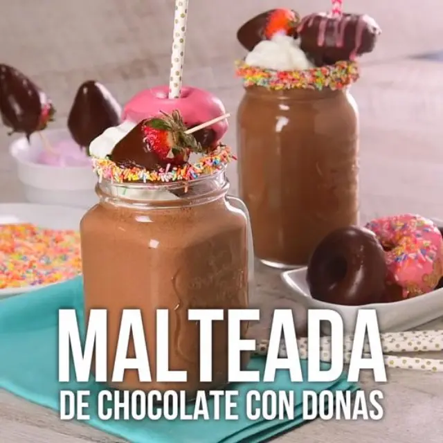 Video of Chocolate Milkshake with Donuts