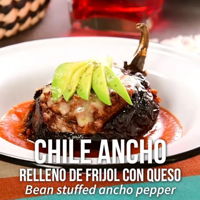 Video of Chile Ancho Bean Stuffed with Cheese