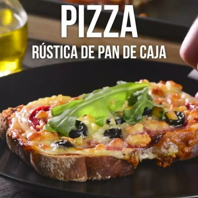 Pizza Rústica de Pan de Caja