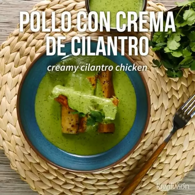 Pollo con Crema de Cilantro