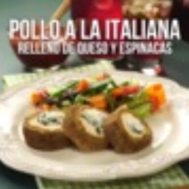 Pollo a la Italiana Relleno de Queso y Espinacas