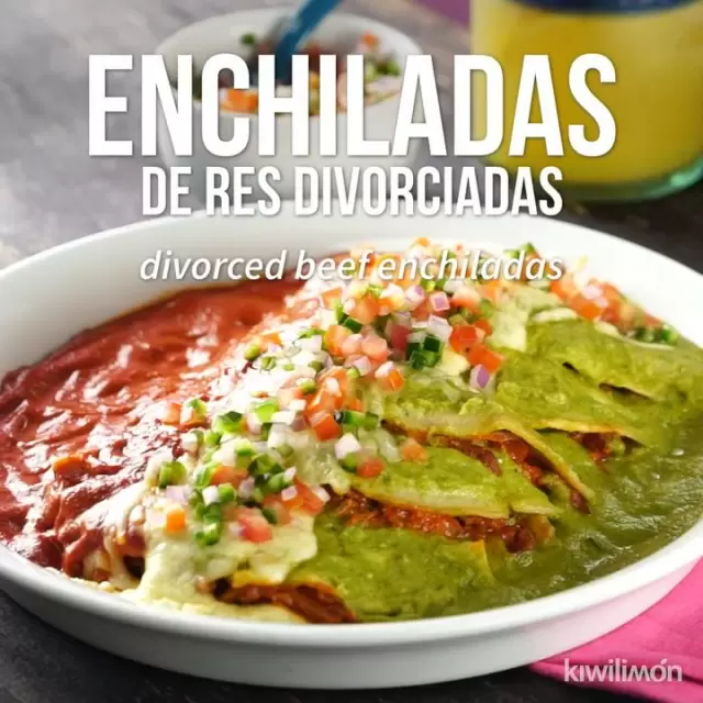 Enchiladas de Res Divorciadas