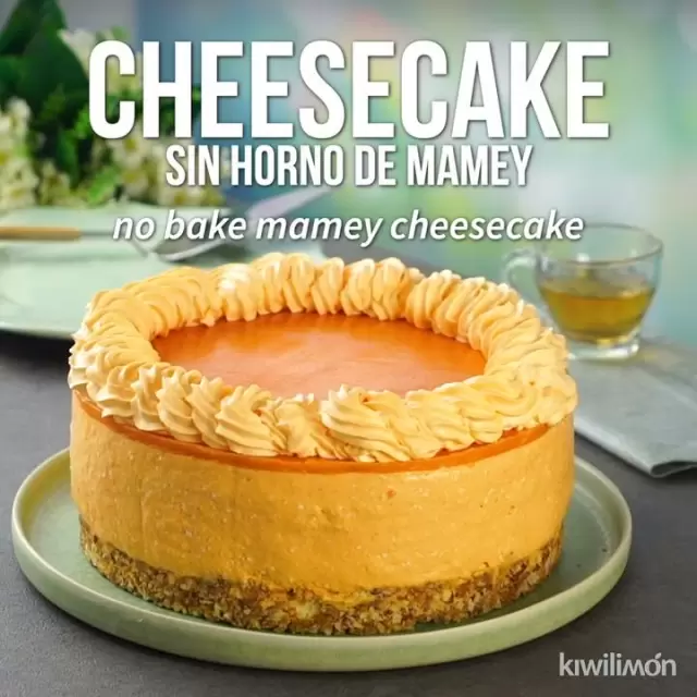 Cheesecake de Mamey Sin Horno