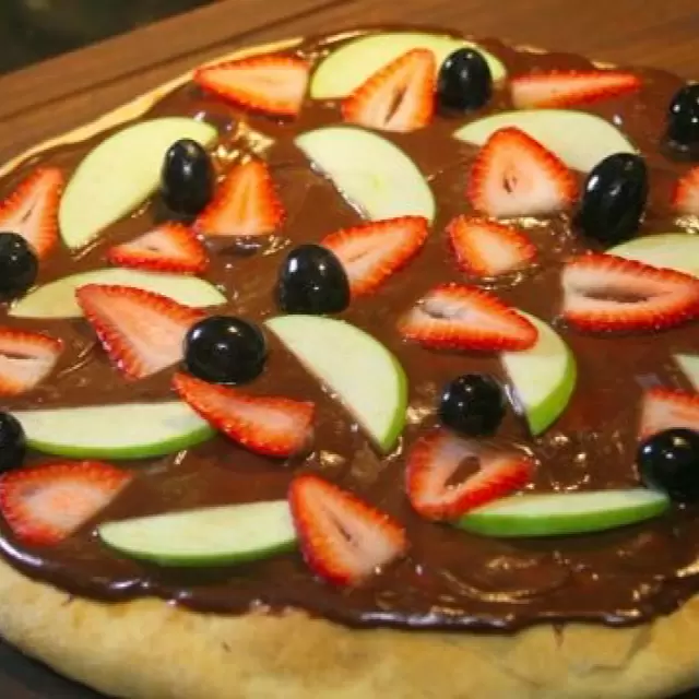 Pizza de Chocolate y Manzana