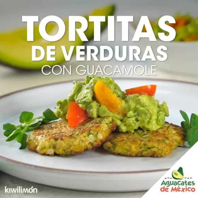 Tortitas de Verduras con Guacamole