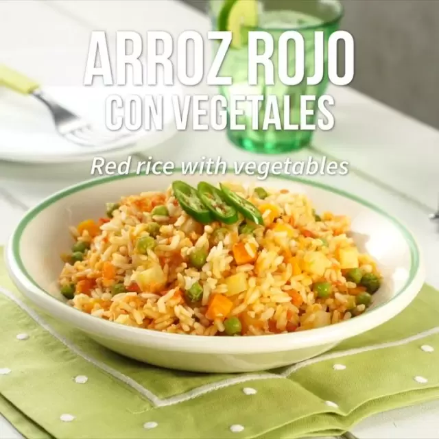 Arroz Rojo con Vegetales