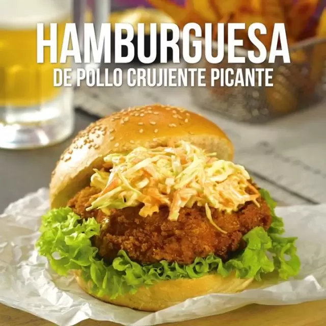 Hamburguesa de Pollo Crujiente Picante