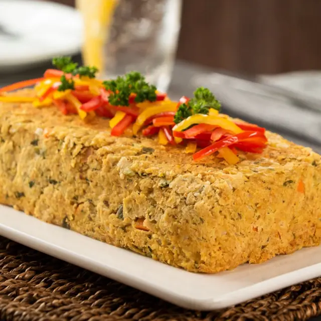 Chicken pie with vegetables and cheese