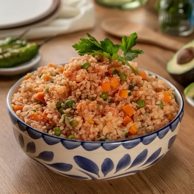 Arroz de Coliflor a la Mexicana Fácil