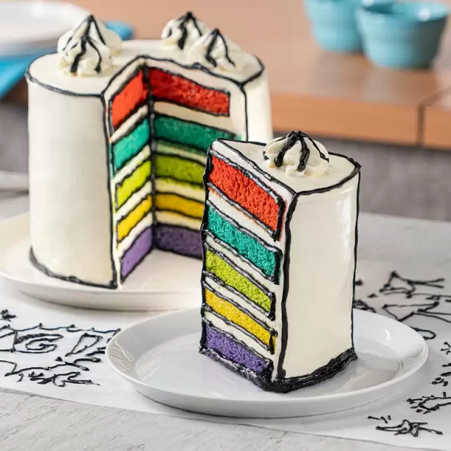 Trendy 2D Birthday Cake - Customized Birthday Party Cake - Dubai