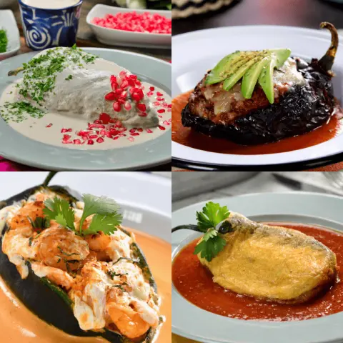 4 Deliciosos Chiles Rellenos