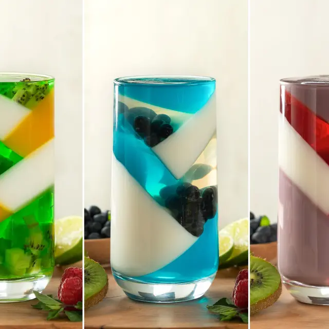 Three-Color Jelly Cups