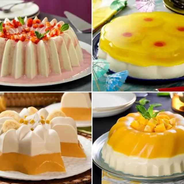 Gelatinas com Cream Cheese