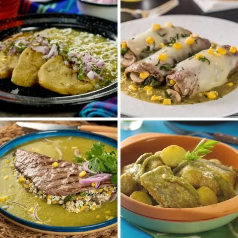 4 recipes with green sauce