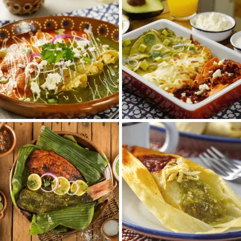 Recipes with green and red sauce