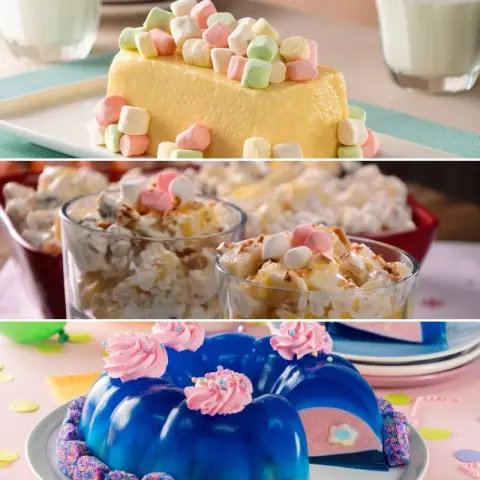 3 desserts with marshmallows