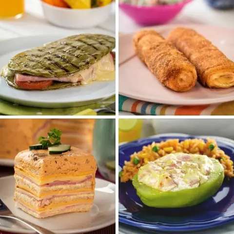 Receitas econômicas com presunto