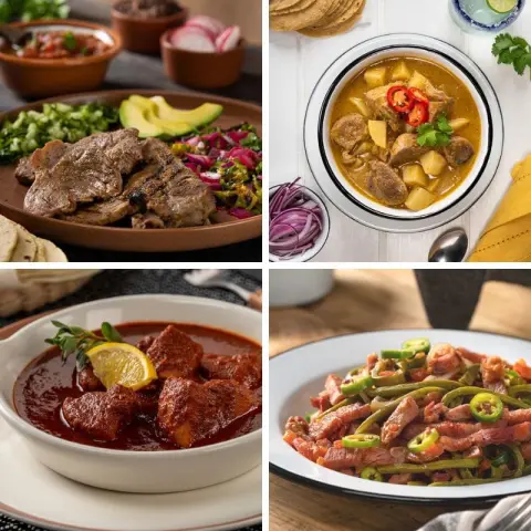 Mexican dishes with pork