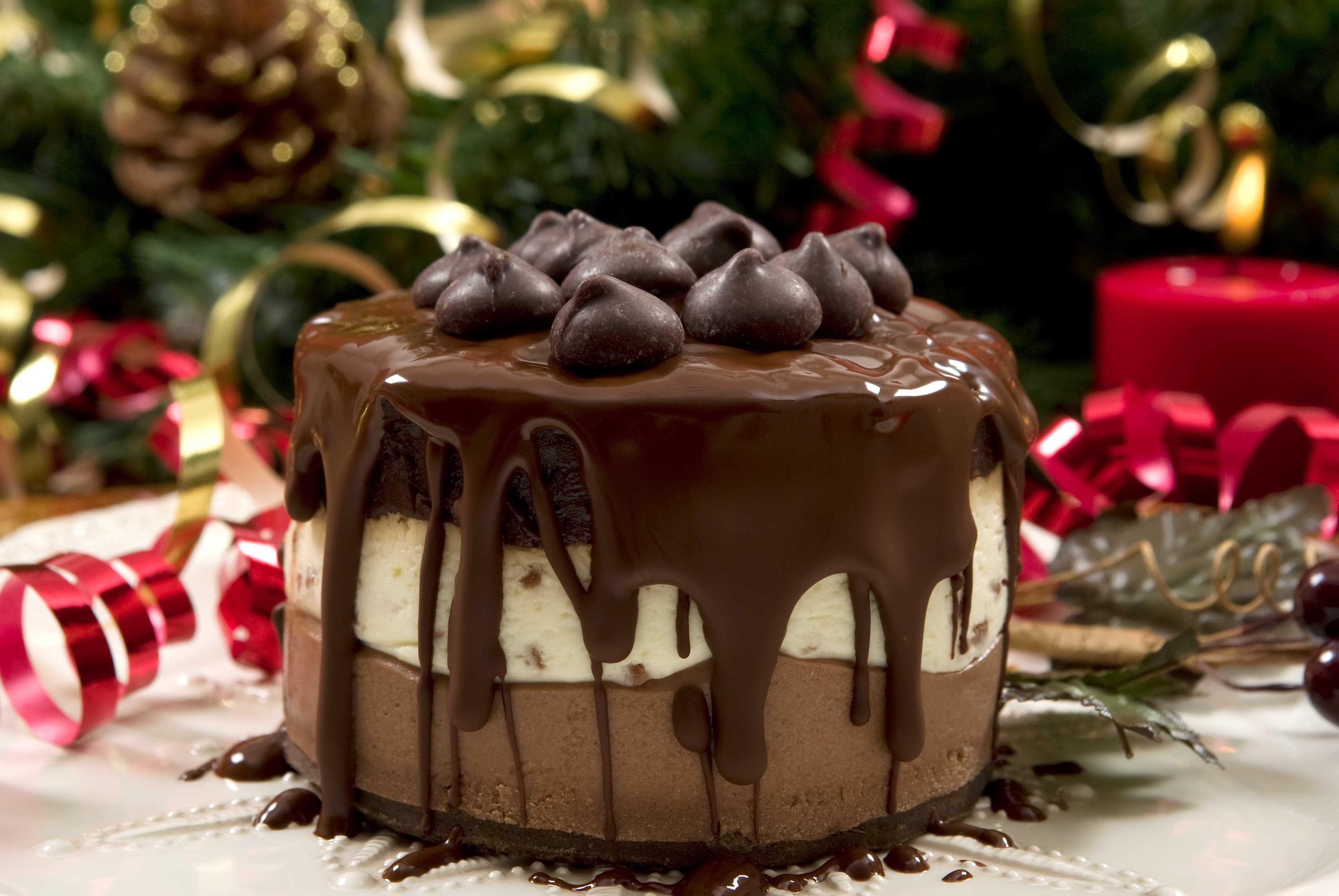 Christmas ice-cream cake