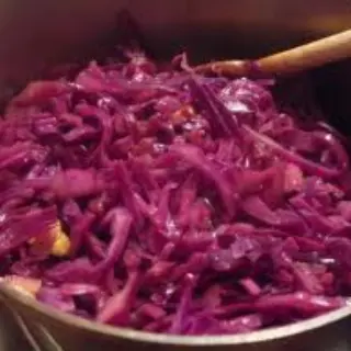 Warm Red Cabbage and Bacon Salad