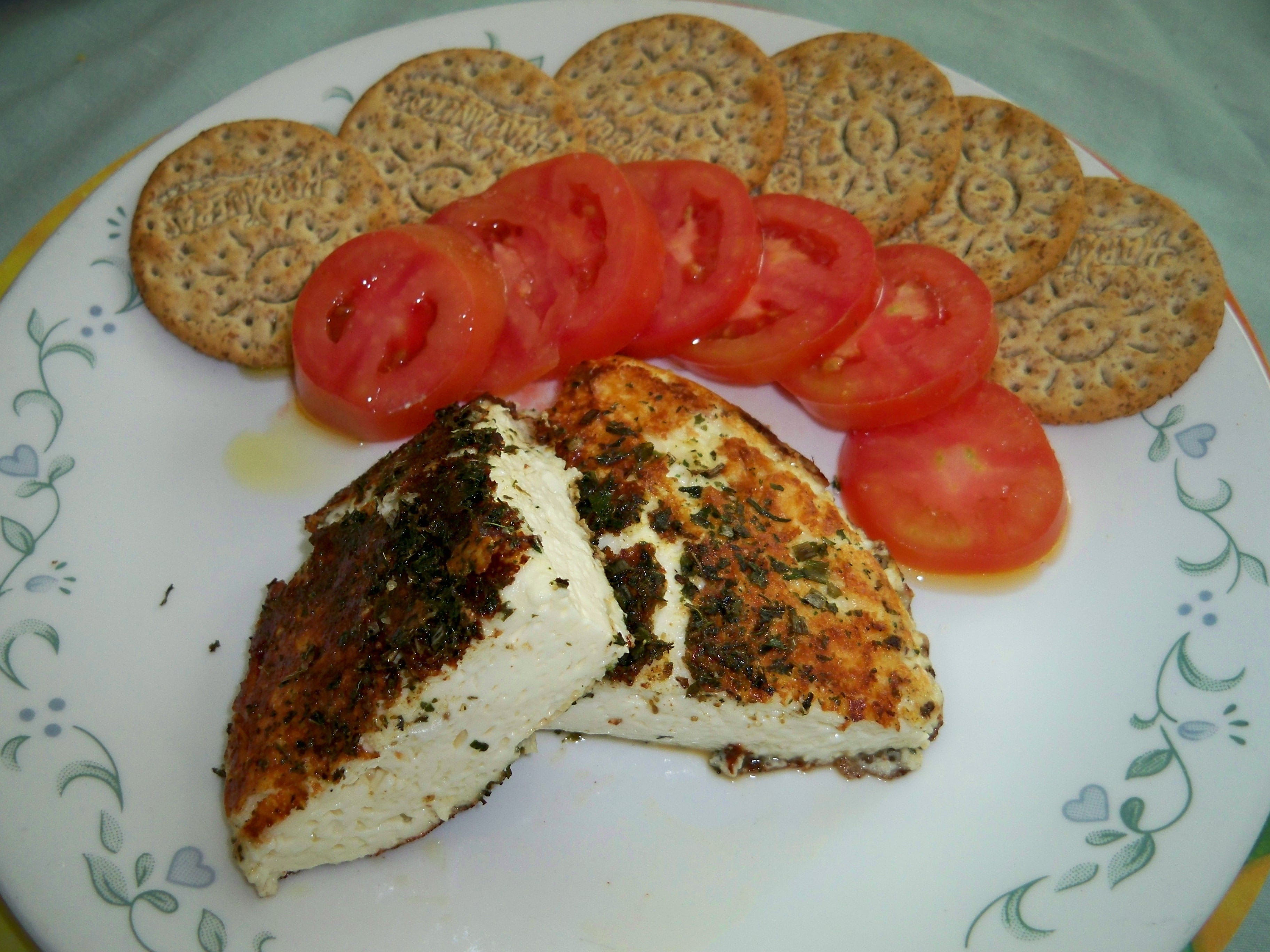 Panela Cheese Roasted with Dried Herbs