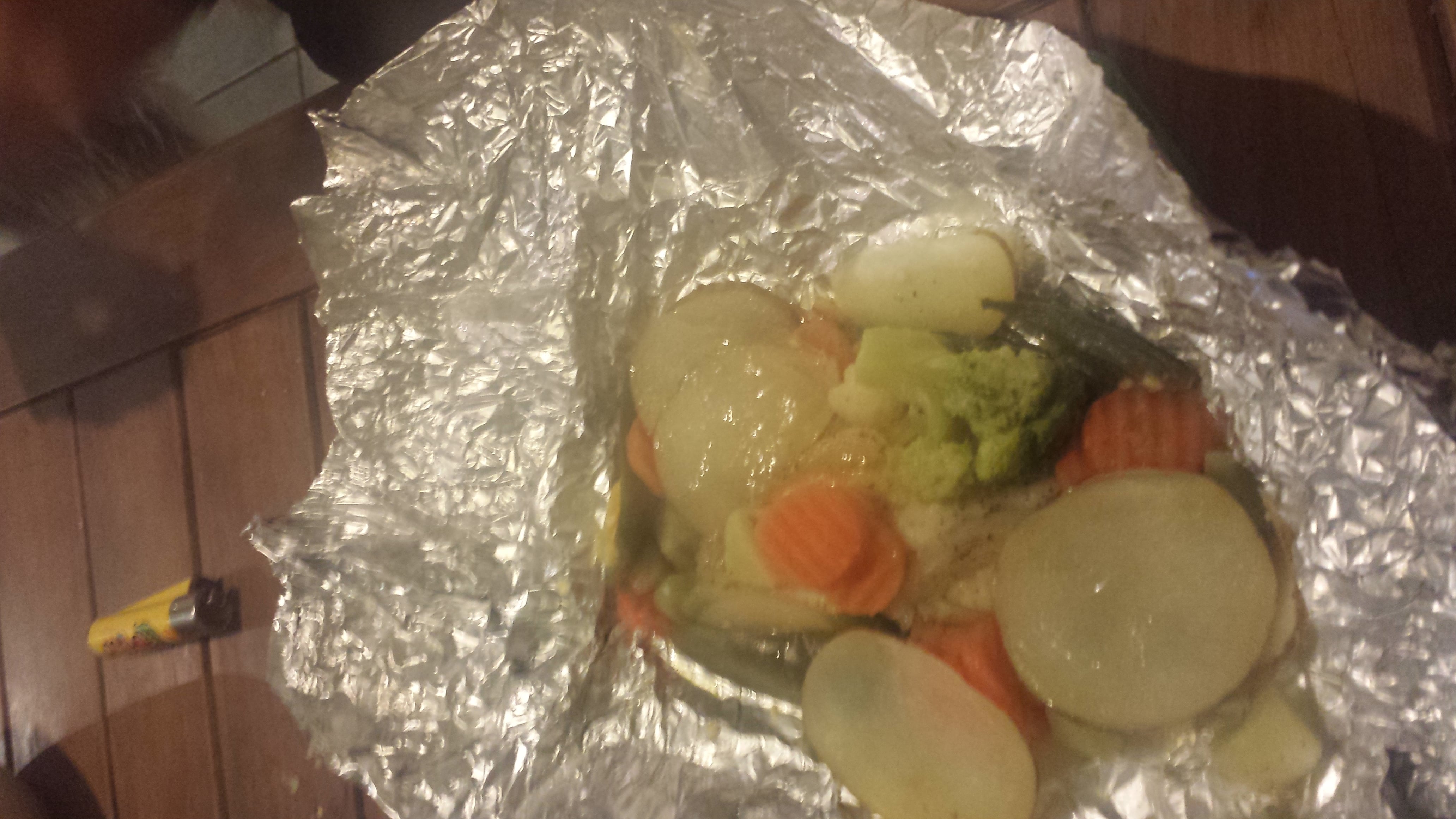 Fish Fillet in Aluminum Foil