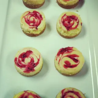 Miniature Marble Cheesecakes
