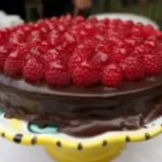 Chocolate Cake with Raspberries