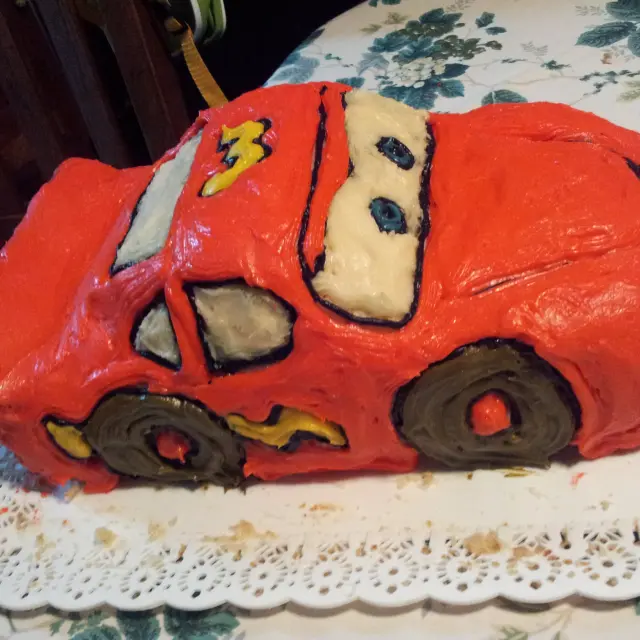 Birthday Cake with Cream Cheese Frosting
