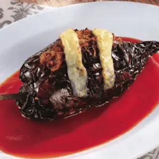 Stuffed Ancho Chile with Beans