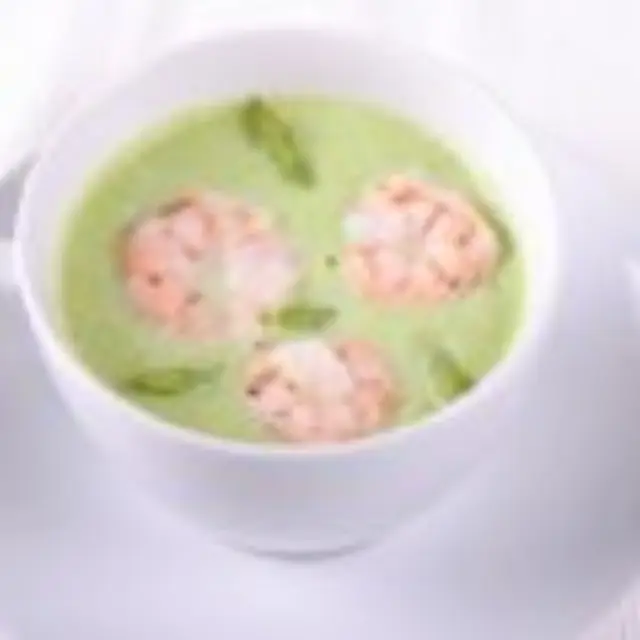 Cold Poblano Pepper and Almond Soup
