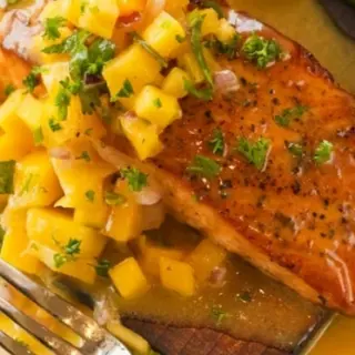 Salmon with Mango Pico de Gallo