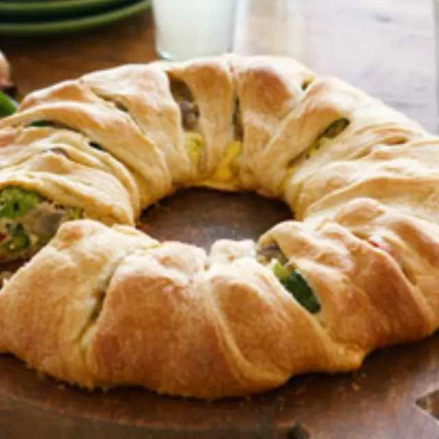 cheese and vegetable braid