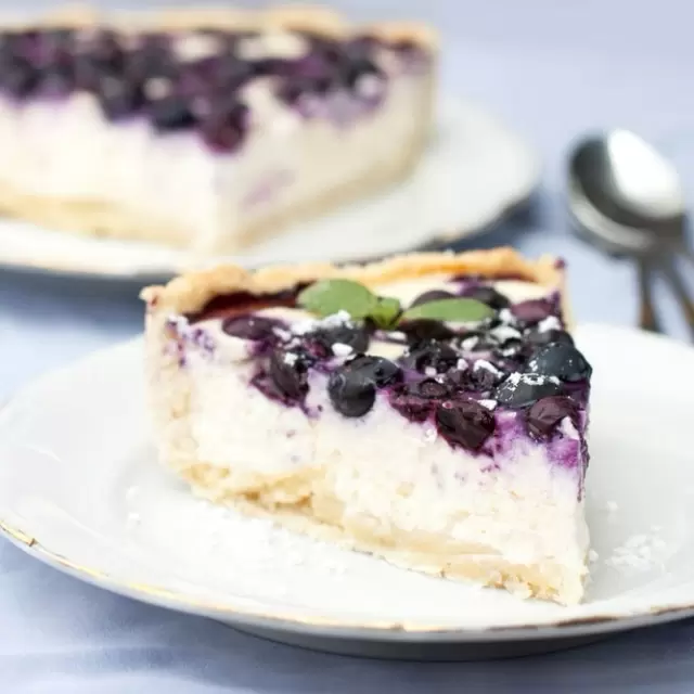 Pastel de Queso con Blueberries