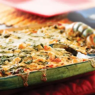 Cauliflower and Spinach Flan