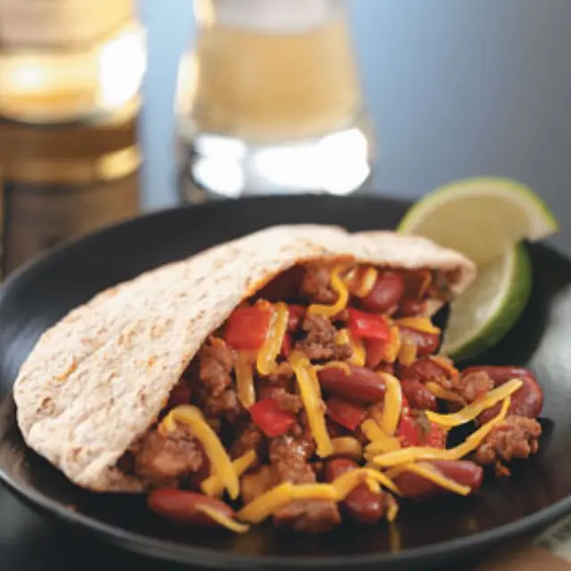 Meat Taquitos with Pita Bread